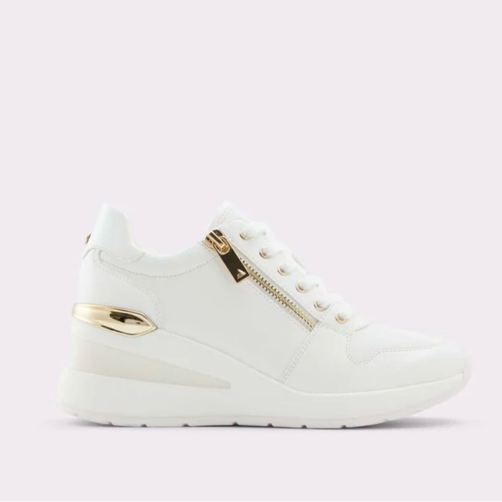 Aldo Adwiwia Women's Trainers
Trainers Wedge Sneakers Gold Outline Zipper Size 9 - Picture 2 of 13